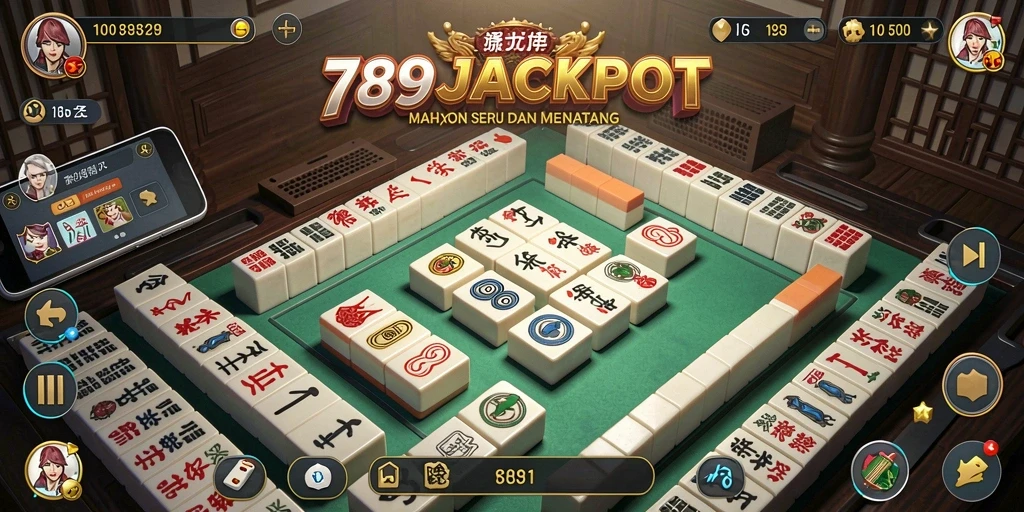 Tampilan gameplay Mahjong yang menarik dan menantang di 789JACKPOT.