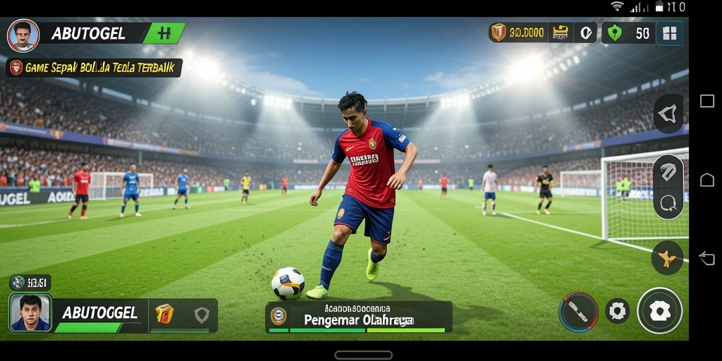Tampilan menarik dari gameplay ABUTOGEL yang menampilkan aksi sepak bola.
