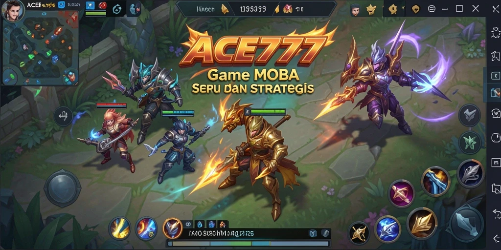 Tangkapan layar gameplay <strong>ACE777</strong> yang menunjukkan pertempuran seru antara dua tim.
