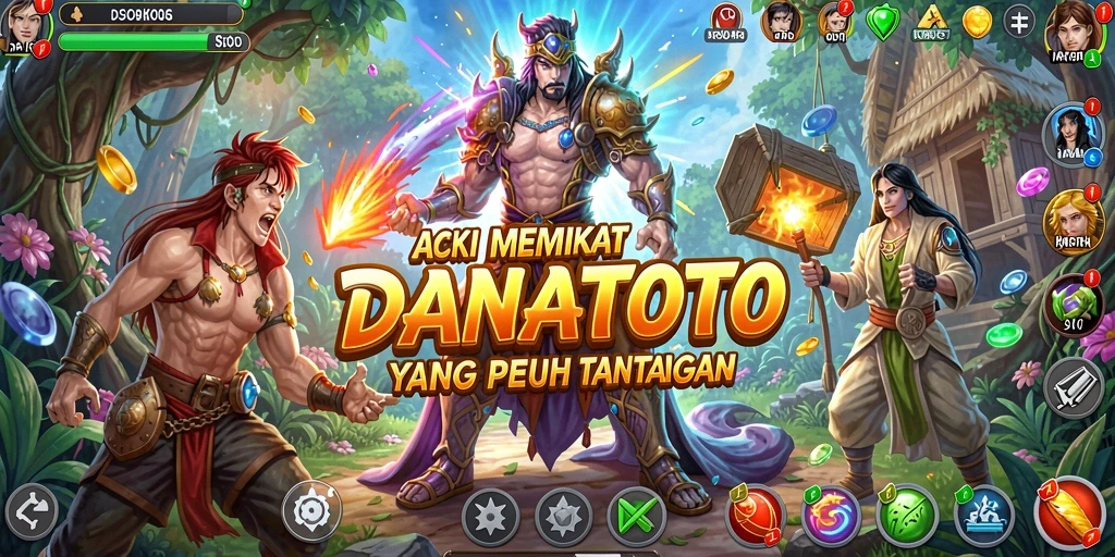 Tampilkan aksi mendebarkan dari gameplay DANATOTO.