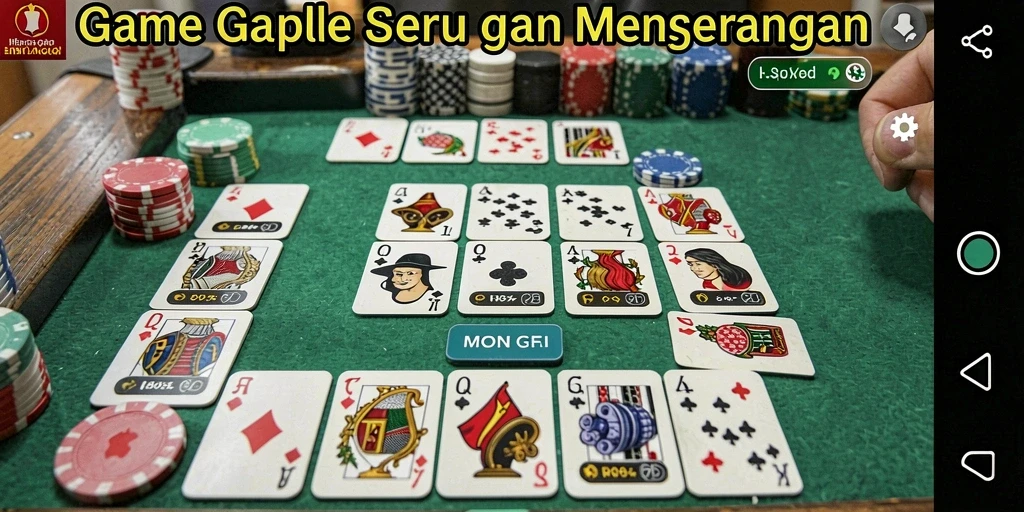 Screenshot F08 menampilkan momen seru saat bermain Gaple.