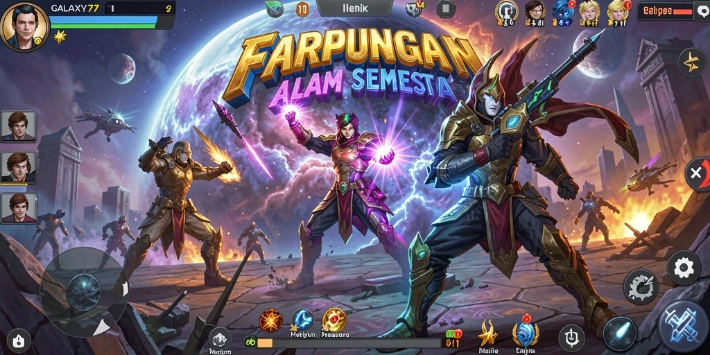 Tampilan gameplay seru di GALAXY77 yang penuh aksi.