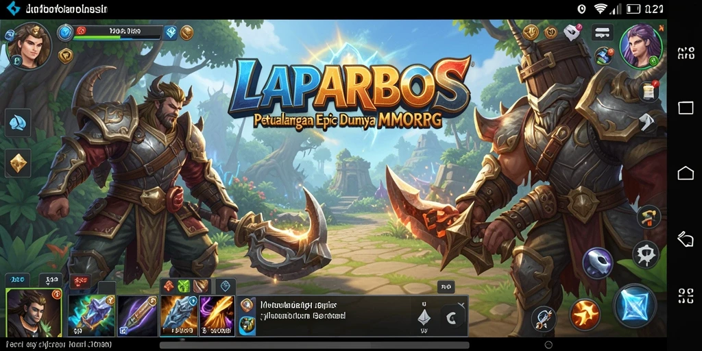 Tampilan menakjubkan dari pertarungan epik dalam game LAPARBOS.