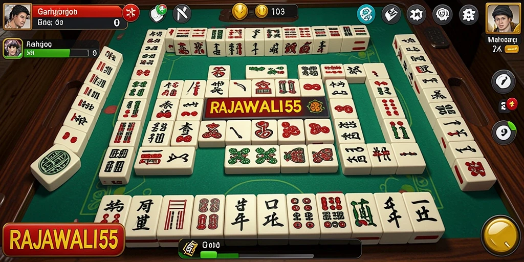 Tangkapan layar menunjukkan gameplay seru Mahjong di RAJAWALI55.
