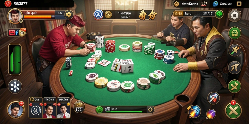 Tampilan gameplay QiuQiu yang menarik di RICIS77.