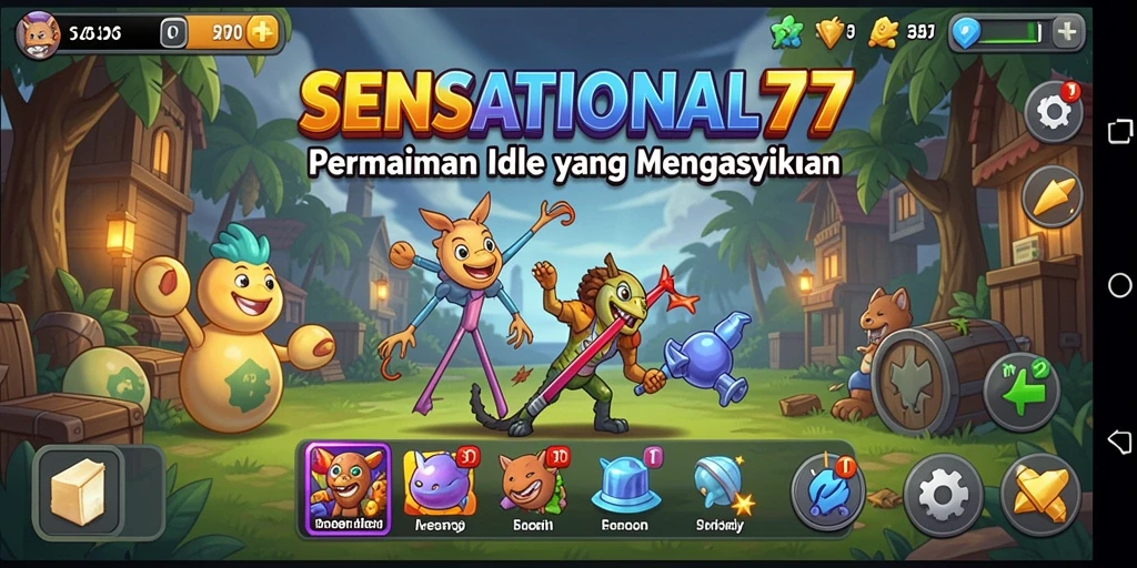 Screenshot SENSATIONAL77 menampilkan gameplay Idle yang menarik.