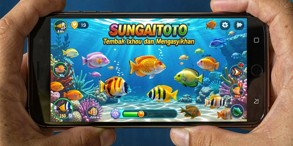 Tampilan menarik dari gameplay SUNGAITOTO, menampilkan aksi Tembak Ikan.