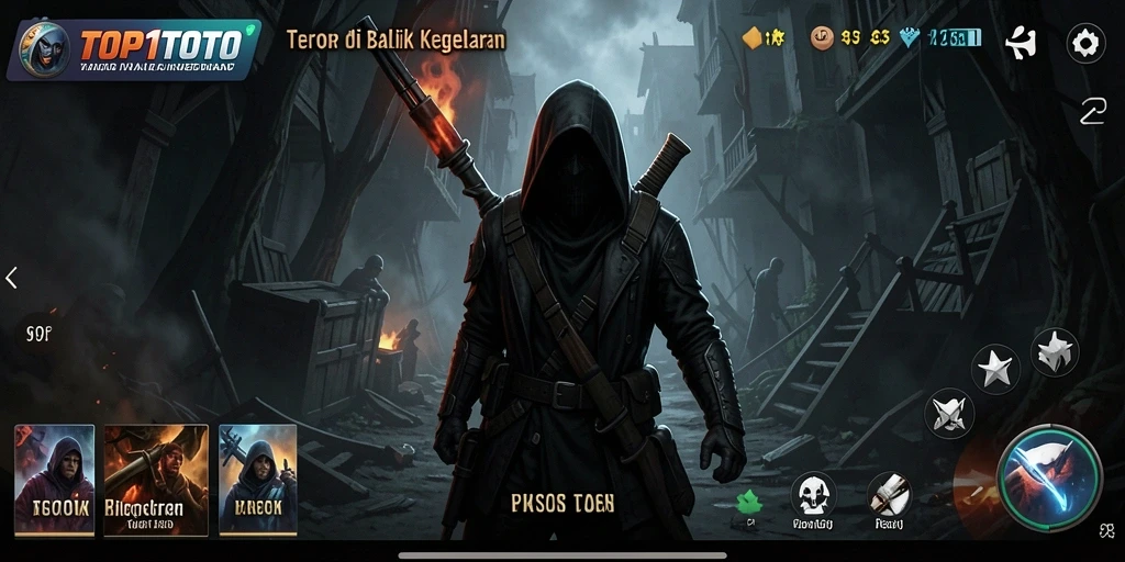 Gameplay seram di dalam kegelapan kegelapan.